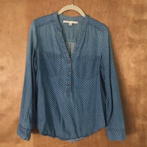 Lauren Conrad Polka Dot Jean Shirt